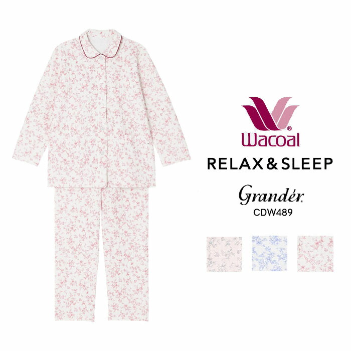 美品タグ付き　Wacoal　ワコール　パジャマ　スリーピングウェア　花柄 Wacoal ワコール スリーシア パジャマ 新品同様 LL マルチカラー