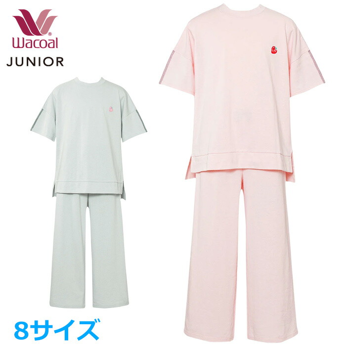 [新品未使用] WACOALワコールフリル付きパジャマ 上下Ｍサイズライトブルー ydw006_re.jpg
