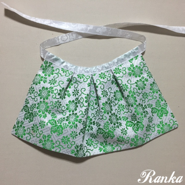 楽天市場】お地蔵さんのよだれかけ 金襴生地製品 金花緑地横16〜30cm