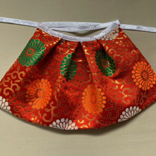 お地蔵様の前掛け　金蘭 お地蔵様の前掛け 金蘭