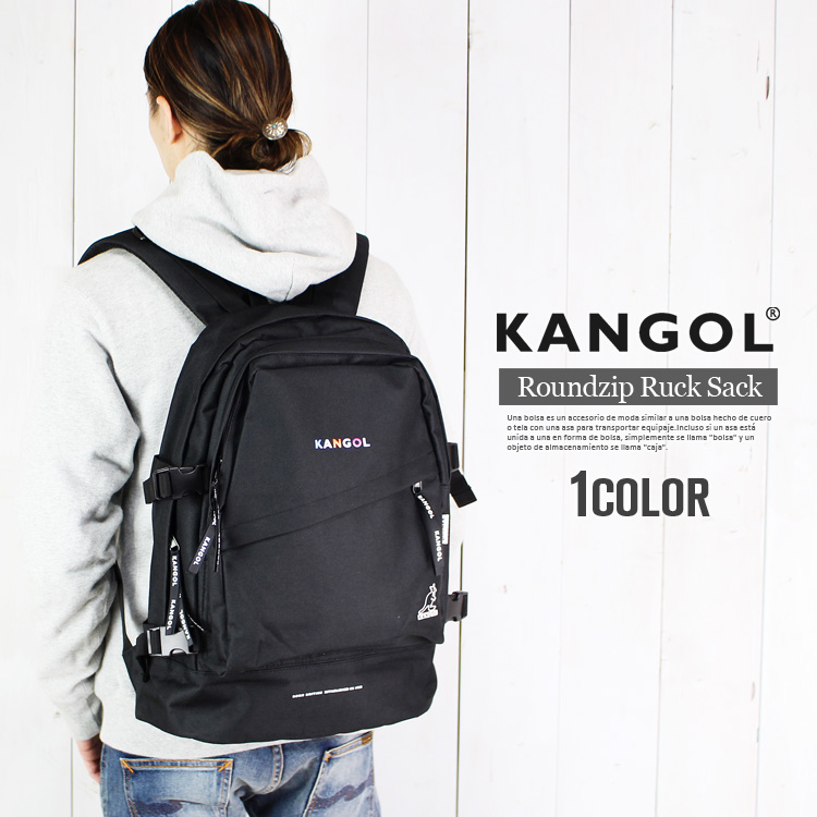 リュック ラウンドファスナー バックパック デイパック 人気バッグ 小物 ブランド雑貨 カンゴール Kangol 通学 軽い 大学生 バックパック ブランド 大人 送料無料 自転車 高校生 リュック メンズ カンゴール デイパック Kangol リュックサック ラウンドファスナー