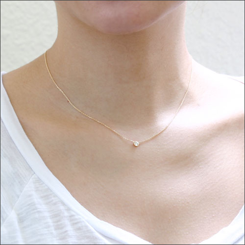 RAPAPORT Rakuten Global Market K18 diamond necklace 0.1 ct "The