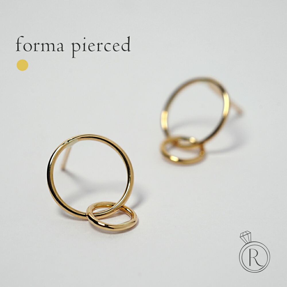 K18 フォルマ ピアス スタッドピアス 地金ピアス レディース ゴールド 18K 18金 0.8mmマルセン 丸 円 サークル ラウンド リングピアス プレゼント ギフト 金線ジュエリー 金属アレルギー対応 女性用 RAPA ラパ 送料無料|RAPA