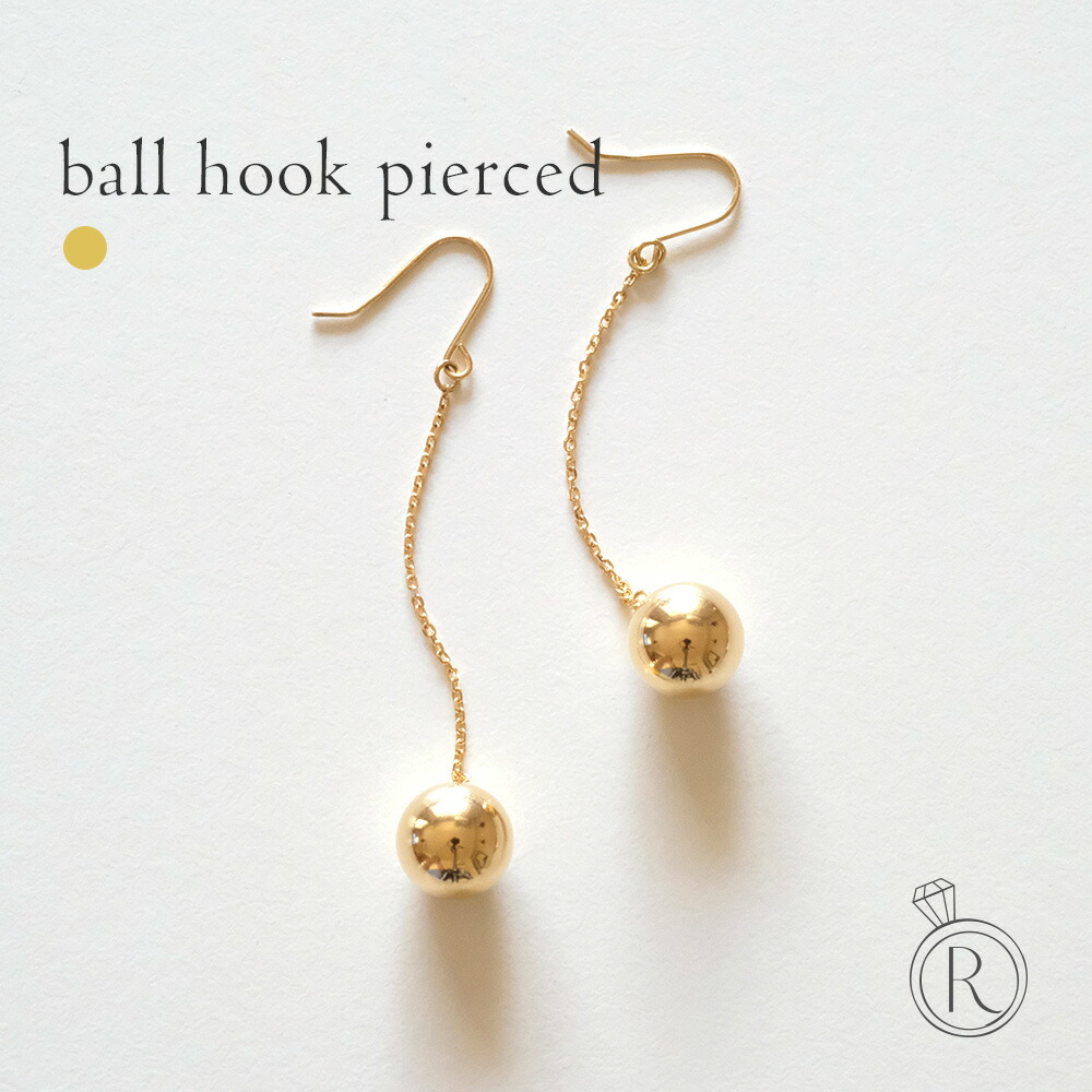 Rapa K18 Ball Hook Pierced Earrings 8mm 18k Rapa K18 Ball Hook Pierced Earrings