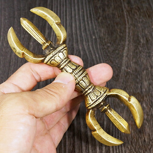 密教法具金剛杵(バジュラ)三鈷杵