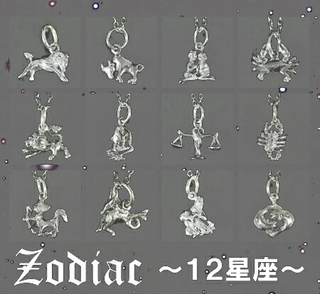 楽天市場 １２星座 高品質シルバー チャーム ペンダント 黄道十二星座 １２宮 サイン Zodiac パーツ 卸価格 メール便対応可 民族アクセ ラパヌイ 楽天市場店