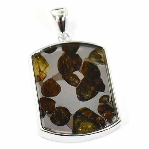 楽天市場】ケニア産 パラサイト セリコ隕石 ペンダントトップ 24×17mm