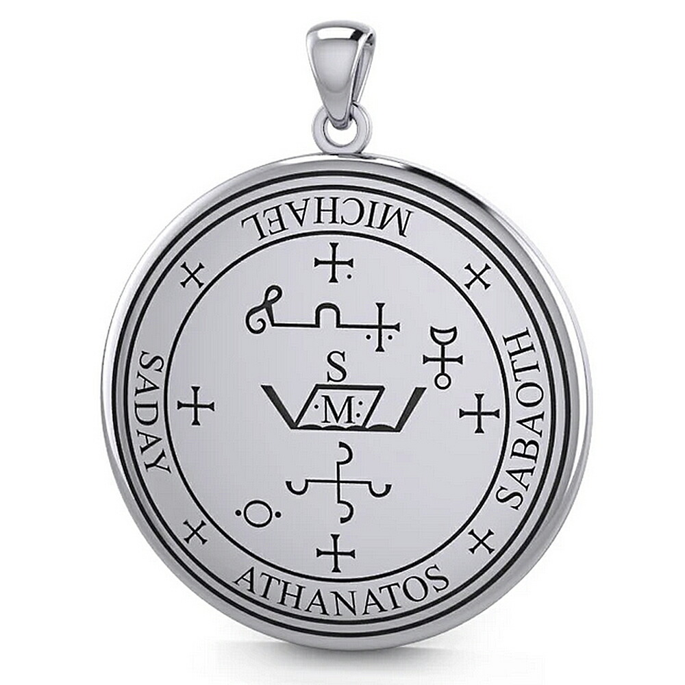 楽天市場 Peter Stone ソロモン王の鍵 大天使ミカエルの護符 シルバー ペンダントトップ 大 アルマデルの魔導書 賢明 ４大天使 魔術書 タリスマン アムレット お守り シルバー９２５ 送料無料 民族アクセ ラパヌイ 楽天市場店