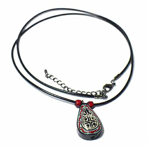 楽天市場】アイヌ紋様 エリマキ 彫刻 しずく ネックレス 5色