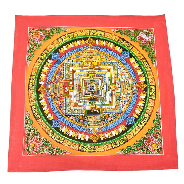 チベット密教 手描き曼荼羅（マンダラ）タンカ【新品・一点物】肉筆画 D2 楽天市場】一点物 ネパール製 曼荼羅 マンダラ タンカ 掛軸 35