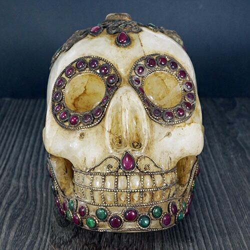 楽天市場】【一点物】チベット密教 チベタンスカル（骸骨） ヒマラヤ