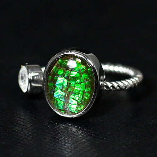 楽天市場】【一点物】高品質アンモライト ホワイトトパーズ シルバー