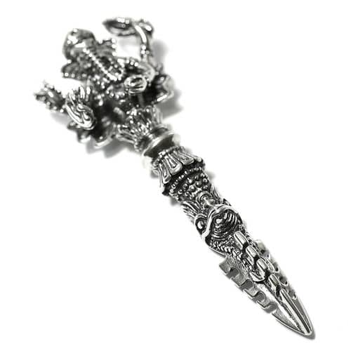 ガネーシャ  金剛杭（プルパ） スターリングしろがね色 シャンデリヤいの一番 重さ：１４ｇ【貨物輸送無料】