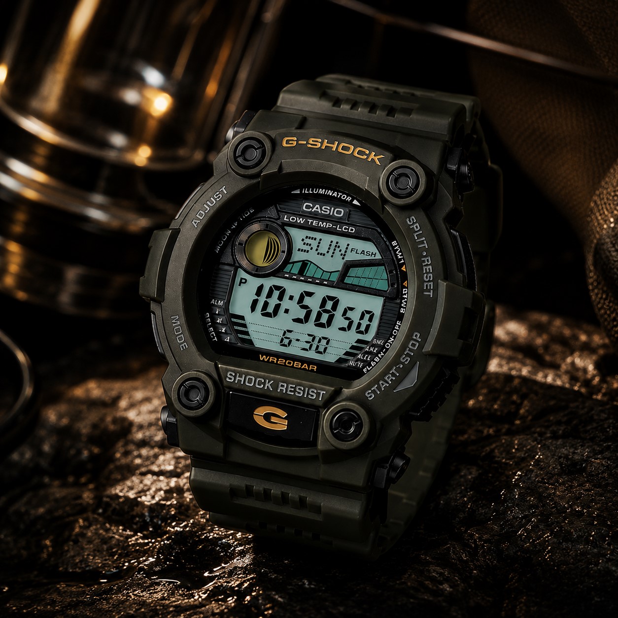腕時計 カシオG-SHOCK海外モデル G-7900-3　モスグリーン メンズ レディース｜ドレミファソラ・ねこ