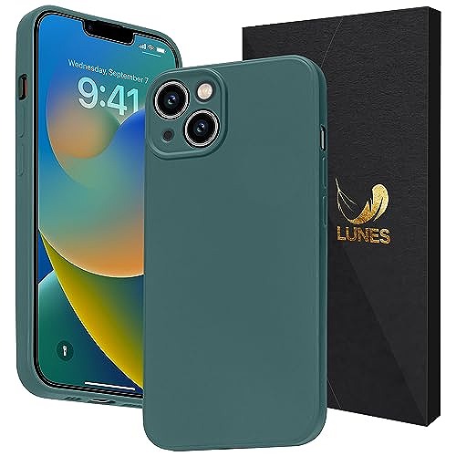 ［LUNES］iPhone14 ケース AIR LIQUID for iPhone 14 (6.1 inch) 指紋防止 薄型 傷防止 レンズ保護 黄変防止 耐衝撃 軽量 ワイヤレス充電対応 iPhone 14 ケース green