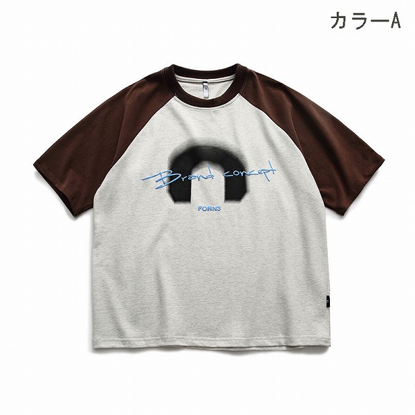 メンズファッション ラウンドネック 綿製 半袖Tシャツ 男女兼用 カジュアルトップス 春夏 2023新作★全2色
