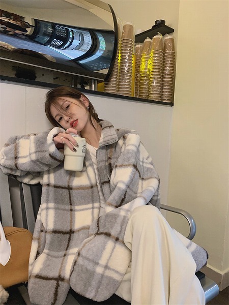 厚手 コート ゆったり 可愛い 韓国系 カジュアル系｜ドレミファソラ・ねこ