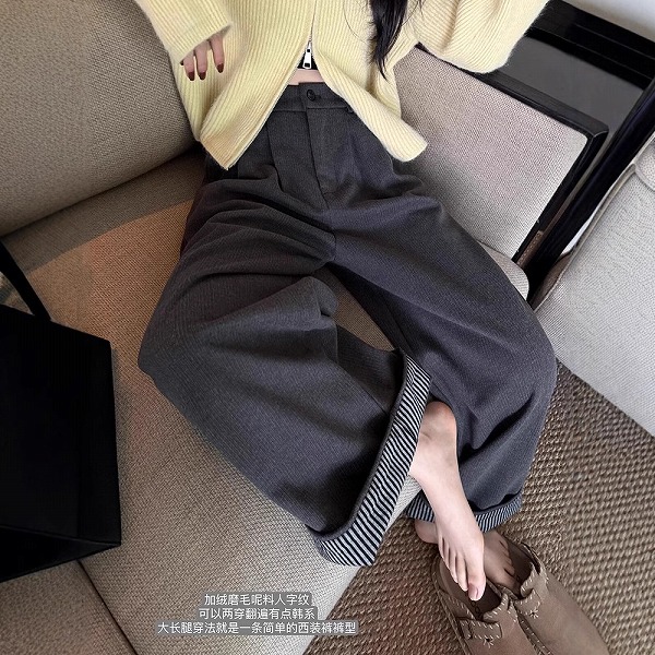 レディース・パンツ・着痩せ・ ワイドパンツS～2XL