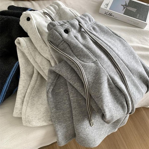 レディース・ハイウエスト・パンツ・裏起毛・おしゃれ・ スウェットパンツ　M ／L ／XL 3色