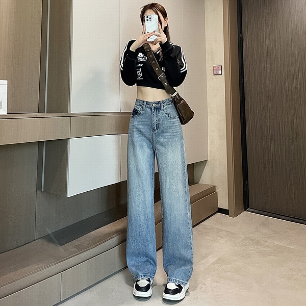 デニム★ ロング パンツ ★ レディース ★ ワイドパンツ ★ ボトムス★ ハイウェスト★カジュアル
