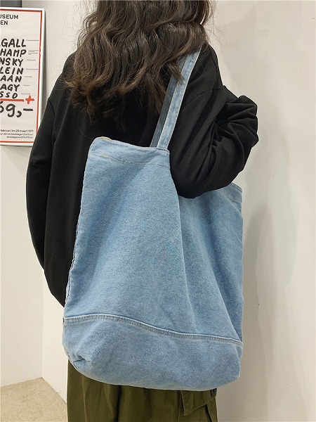 デニム パッチワーク かごバッグ 64478785eab76bc493c9584837c3e2