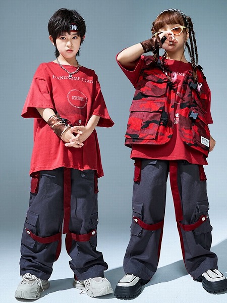 キッズ 子供服 ヒップホップ ストリートダンス パフォーマンス ステージ衣装