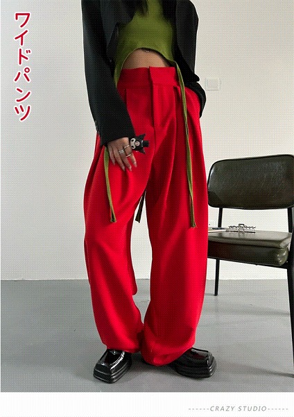 親友が一緒に着る~ロングパンツ ワイドパンツ スリム ストレートパンツ スラックス 7,370円