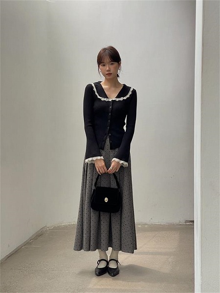 今売れてます ロングスカート プリーツスカート 大人気 スリム aラインスカート 秋｜ドレミファソラ・ねこ