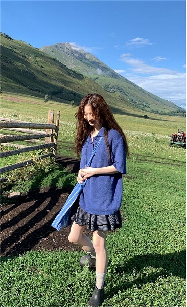 清純で人をうっとりさせる 韓国ファッション sweet系 スリム 格子ハーフスカート フリル ミニスカート