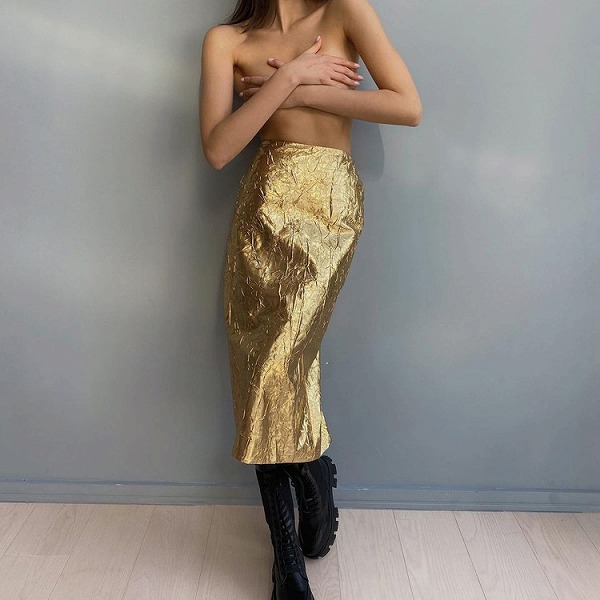 品質いいな新品 ストリートロングスカート 中長セクション ギャザリング トレンド 快適である