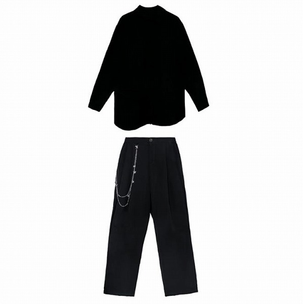 2点セット イレギュラー ストレートパンツ ロングパンツ 怠惰な風 シャツ