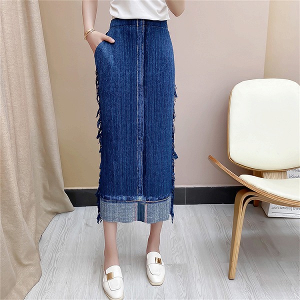 簡単にオシャレを楽しむ。韓国ファッション タッセル パンツ トップス 大人気 サマー デニム 新品