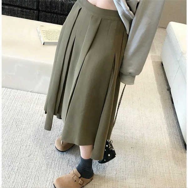 成年者っぽい 新品 か細い 筋目スコート 春夏 不規則 スコート 中・長一部分