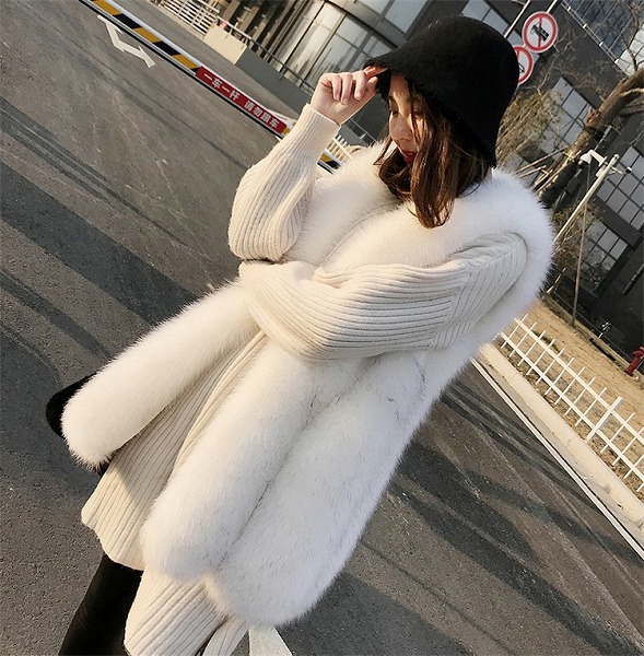 Fashions 新品 韓国ファッション CHIC気質 フェイクファーボリュームコート レディース 秋冬物