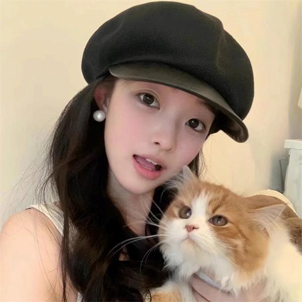 ベレー帽 イングリッシュ 画家帽 帽子 春 薄手 通気 レトロ トレンド