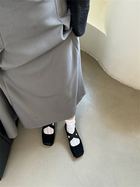 今っぽトレンド 単靴 春 カジュアル シューズ メリージェーン靴 スクエアトゥ パンプス|ドレミファソラ・ねこ
