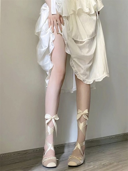 ご要望多数につき再販開始 バレエシューズ 花嫁シューズ シングルシューズ 秋 気品｜ドレミファソラ・ねこ