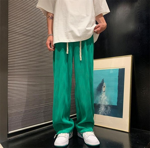カッコイイ中性ファッション ワイドパンツ 気質 シンプル カジュアルパンツ ゆったりする