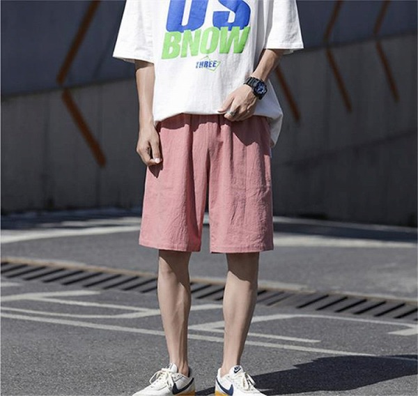 トレンド感をマーク リネン コットン ショートパンツ メンズ 夏 トレンド カジュアル