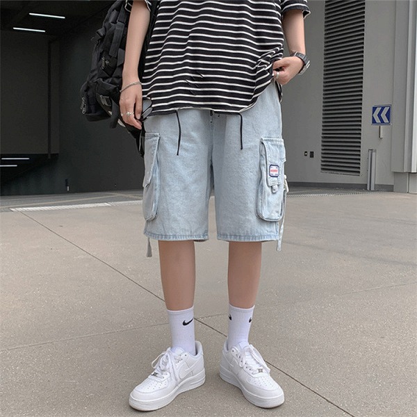 今売れてます 韓国ファッション デニムショートパンツ メンズ トレンド ゆったりする 五分丈パンツ