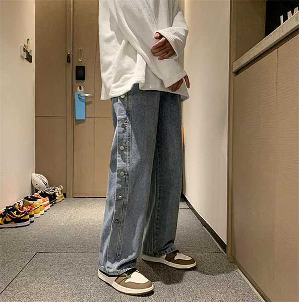カジュアル トレンド ジーンズ スリム シンプル ロングパンツ