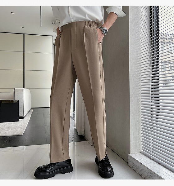 売れ筋カラー追加 伸縮性ウエスト スーツパンツ オシャレ ビジネス ハイエンド 巾着|ドレミファソラ・ねこ