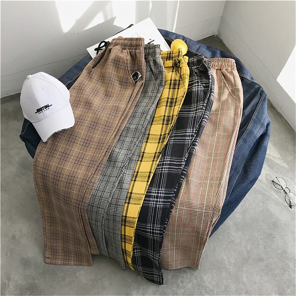 Fashions、新品 メンズ 春 新作 ボトムス パンツ チェック柄 ストレート ハローパンツ
