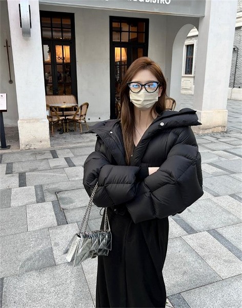 韓国の一般受けいきり立つ 食麺麭服 ボンネット付き添い人 厚地の外套 打ち倒す上衣 小っちゃい表現スタイル 打ち倒す 冬 かっこ良いな コート・ジャケット-レディースファッション
