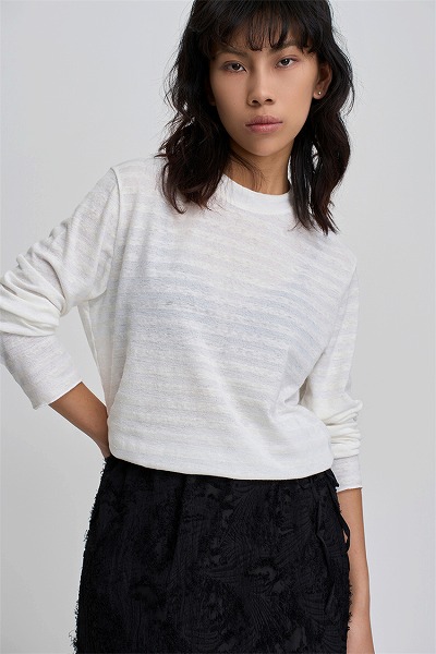 オシャレの幅が広がる 長袖 tシャツ ボーダー 通気性 快適 カップルウェア 日よけします上着 上着｜ドレミファソラ・ねこ 8,093円