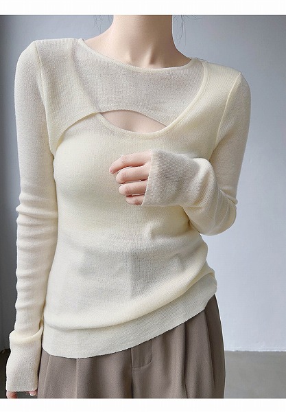 飾り気の無い今めかしいに見える服 羊毛 ニットトップス 流行り レディース ステンシル 洋風 人となり スウェーター