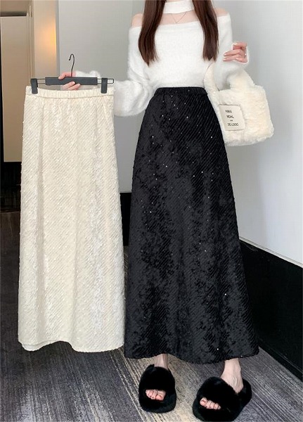 2色 新色入荷 伸縮性のある酉の方角 ご機嫌酉の方角 言葉スコート ロングスコート スパンコール