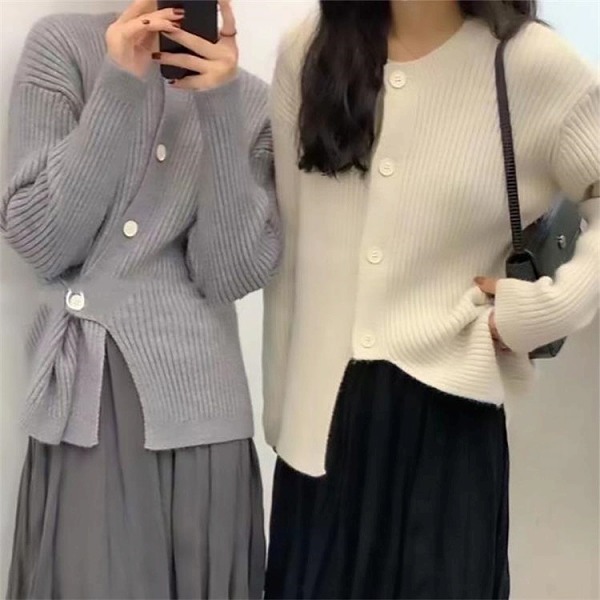 ひな型感性 不規則 姿勢名取り草 編み物 ジレー 保温 朦々たる スウェーター 成人女性 トップス