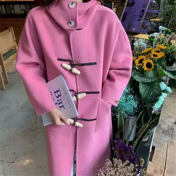冬 レトロ 好いたらしい 唐人笛バックル 生あたたかい ロング チェスターコート 大人気 レディースファッション-コート・ジャケット