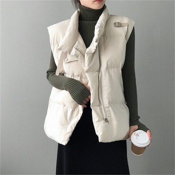 秋冬物 人となり 心地好い 厚さ 図案化良識 照明ランプ色合い 綿の服 限りない 流行り ベスト・ジレ-トップス-レディースファッション